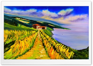 Toskana Olgemalde, Tuscany oil painting Ultra HD Wallpaper for 4K UHD Widescreen desktop, tablet & smartphone