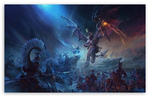 Total War Warhammer III Epic Artwork Kislev vs Khorne UltraHD Wallpaper for UHD 16:9 ; HD 16:9 ; UltraWide 21:9 24:10 32:9 32:10 ; Widescreen 16:10 ; Tablet 1:1 ; Mobile 9:16 9:19.5 9:20 ; Dual 16:10 16:9 ;