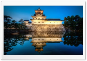 Toyama Castle Reflection Ultra HD Wallpaper for 4K UHD Widescreen desktop, tablet & smartphone