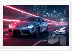Toyota Supra, Sports Car, Racing Car, Speed, Fast, City, Urban 4K UHD Wallpaper for Widescreen and UltraWide Desktop, UltraHD TV, Smartphone, Tablet