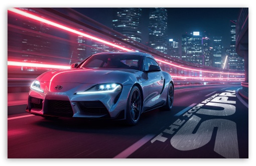 Toyota Supra, Sports Car, Racing Car, Speed, Fast, City, Urban UltraHD Wallpaper for UHD 16:9 ; HD 16:9 ; UltraWide 21:9 24:10 ; Widescreen 16:10 5:3 ;