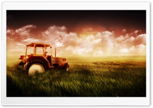 Tractor in Field Ultra HD Wallpaper for 4K UHD Widescreen desktop, tablet & smartphone