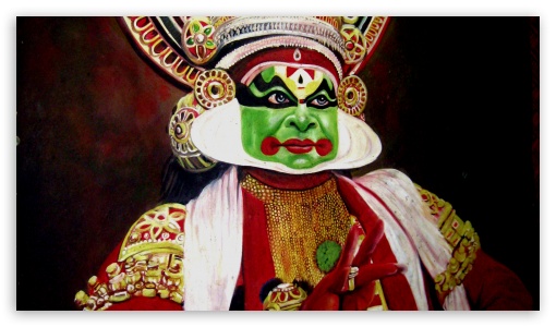 Premium Vector | Happy onam illustration vector design of face of kathakali  classical dance of kerala, india