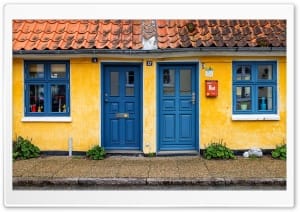 Traditional Houses in the Old Town of Saeby, Denmark 4K UHD Wallpaper for Widescreen and UltraWide Desktop, UltraHD TV, Smartphone, Tablet