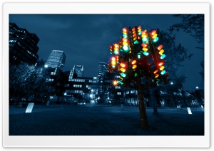Traffic Light Sculpture Ultra HD Wallpaper for 4K UHD Widescreen desktop, tablet & smartphone