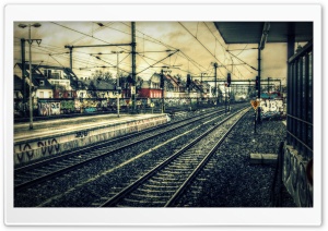 Train Station HDR Ultra HD Wallpaper for 4K UHD Widescreen desktop, tablet & smartphone