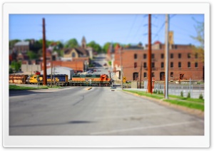 Train Tilt Shift Ultra HD Wallpaper for 4K UHD Widescreen Desktop, Lockscreen, Screensaver, TV, Tablet, Smartphone