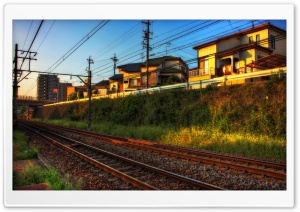 Train Tracks And Light Ultra HD Wallpaper for 4K UHD Widescreen desktop, tablet & smartphone