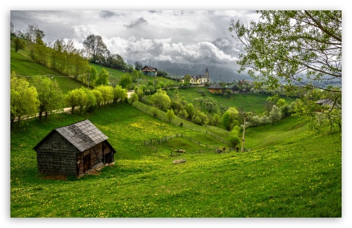 Transylvania Green Field UltraHD Wallpaper for HD 16:9 ; Widescreen 16:10 5:3 ;