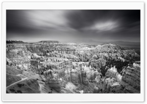 Travel, Bryce Canyon, Landscape, Black and White, United States, Utah 4K UHD Wallpaper for Widescreen and UltraWide Desktop, UltraHD TV, Smartphone, Tablet
