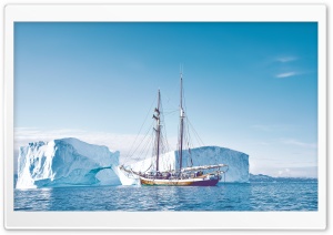 Travel, Sailing Ship, Greenland, Icebergs Ultra HD Wallpaper for 4K UHD Widescreen desktop, tablet & smartphone