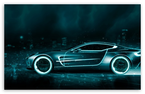 Tron Inspired Aston Martin Vanquish Ultra HD Desktop Background ...
