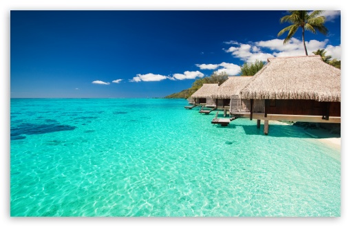 Tropical Beach Bungalows UltraHD Wallpaper for UHD 16:9 ; HD 16:9 ; UltraWide 21:9 24:10 32:9 32:10 ; Widescreen 16:10 5:3 ; Fullscreen 4:3 5:4 3:2 ; Tablet 1:1 ; Mobile 3:4 ; Dual 16:10 5:3 16:9 4:3 5:4 3:2 ;