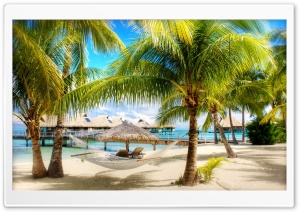 Tropical Beach Resort Ultra HD Wallpaper for 4K UHD Widescreen desktop, tablet & smartphone