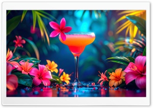 Tropical, Cocktail, Aesthetic, Summer, Relaxation 4K UHD Wallpaper for Widescreen and UltraWide Desktop, UltraHD TV, Smartphone, Tablet