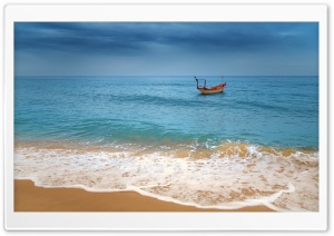 Tropical Sea, Beach, Storm Clouds Ultra HD Wallpaper for 4K UHD Widescreen desktop, tablet & smartphone