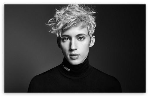 Troye Sivan Black and White UltraHD Wallpaper for UHD 16:9 ; HD 16:9 ; UltraWide 21:9 24:10 32:9 32:10 ; Widescreen 16:10 ; Tablet 1:1 ; Mobile 9:16 9:19.5 9:20 9:21 9:22 ; Dual 16:10 16:9 ;