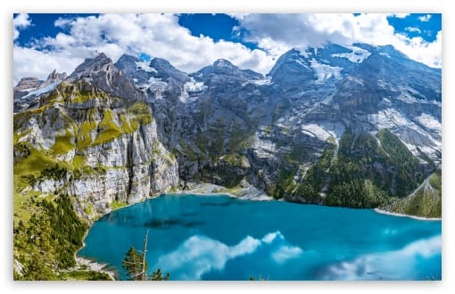 Turquoise Mountain Lake Landscape UltraHD Wallpaper for UHD 16:9 ; HD 16:9 ; UltraWide 21:9 24:10 ; Widescreen 16:10 ; Tablet 1:1 ; Mobile 9:16 9:19.5 9:20 9:21 9:22 ;