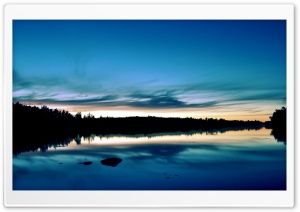 Twilight Over Lake Ultra HD Wallpaper for 4K UHD Widescreen desktop, tablet & smartphone
