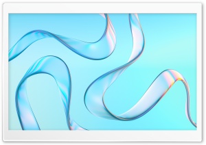 Twisted Iridescent Ribbon, Abstract Light Blue Background Ultra HD Wallpaper for 4K UHD Widescreen Desktop, Lockscreen, Screensaver, TV, Tablet, Smartphone