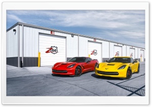 Two Chevrolet Corvette C7 Stingray Ultra HD Wallpaper for 4K UHD Widescreen desktop, tablet & smartphone