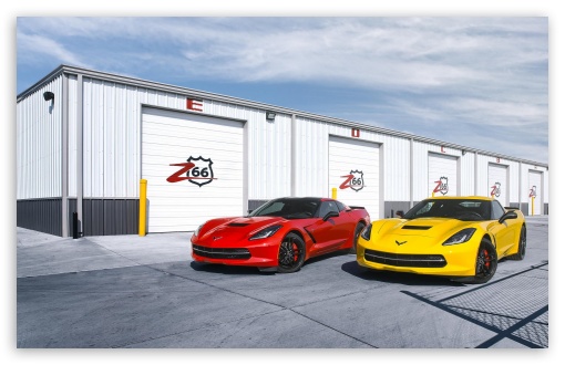 Two Chevrolet Corvette C7 Stingray UltraHD Wallpaper for HD 16:9 ; Widescreen 16:10 5:3 ;