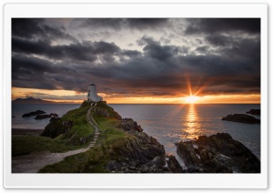Twr Mawr Lighthouse, Ynys Llanddwyn Island Ultra HD Wallpaper for 4K UHD Widescreen desktop, tablet & smartphone