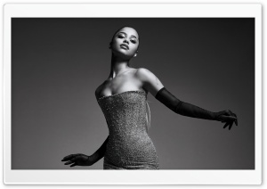 Tyla Photoshoot Black and White 4K UHD Wallpaper for Widescreen and UltraWide Desktop, UltraHD TV, Smartphone, Tablet