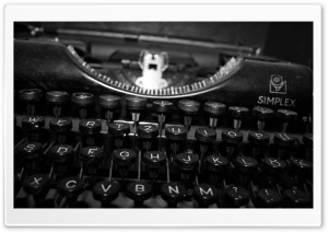 Typewriter BW Ultra HD Wallpaper for 4K UHD Widescreen Desktop, Lockscreen, Screensaver, TV, Tablet, Smartphone