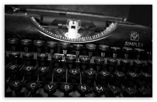 Typewriter BW UltraHD Wallpaper for Wide 16:10 5:3 Widescreen WHXGA WQXGA WUXGA WXGA WGA ; 8K UHD TV 16:9 Ultra High Definition 2160p 1440p 1080p 900p 720p ; UHD 16:9 2160p 1440p 1080p 900p 720p ; Standard 3:2 Fullscreen DVGA HVGA HQVGA ( Apple PowerBook G4 iPhone 4 3G 3GS iPod Touch ) ; Mobile 5:3 3:2 - WGA DVGA HVGA HQVGA ( Apple PowerBook G4 iPhone 4 3G 3GS iPod Touch ) ;