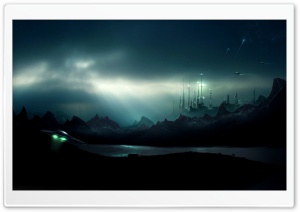 UFO Night Ultra HD Wallpaper for 4K UHD Widescreen desktop, tablet & smartphone