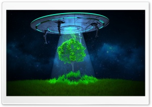 UFO Tree Abduction Ultra HD Wallpaper for 4K UHD Widescreen desktop, tablet & smartphone