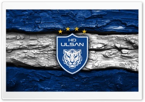 Ulsan HD FC Wooden Logo 4K UHD Wallpaper for Widescreen and UltraWide Desktop, UltraHD TV, Smartphone, Tablet