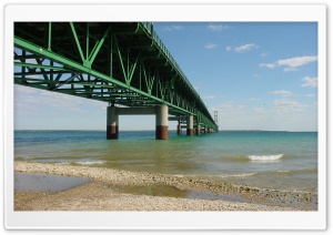 Under The Mackinac Bridge Ultra HD Wallpaper for 4K UHD Widescreen Desktop, Lockscreen, Screensaver, TV, Tablet, Smartphone