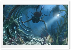 Underwater Painting Ultra HD Wallpaper for 4K UHD Widescreen desktop, tablet & smartphone