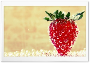 Underwater Strawberry, Macro Ultra HD Wallpaper for 4K UHD Widescreen desktop, tablet & smartphone