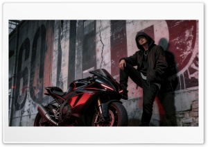 Urban Rebel Sportbike Anime Boy 4K UHD Wallpaper for Widescreen and UltraWide Desktop, UltraHD TV, Smartphone, Tablet