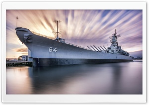 USS Wisconsin BB-64 Iowa-Class Battleship Ultra HD Wallpaper for 4K UHD Widescreen desktop, tablet & smartphone