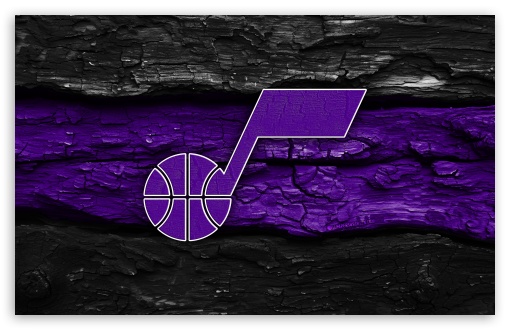 Utah Jazz Wooden Logo UltraHD Wallpaper for Widescreen 16:10 ;