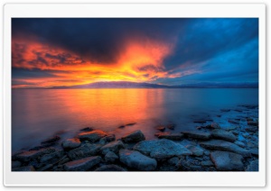 Utah Lake Sunset Ultra HD Wallpaper for 4K UHD Widescreen desktop, tablet & smartphone