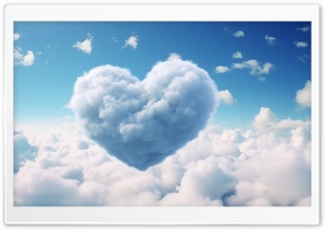 Valentine's Day Cloud Heart Ultra HD Wallpaper for 4K UHD Widescreen Desktop, Lockscreen, Screensaver, TV, Tablet, Smartphone