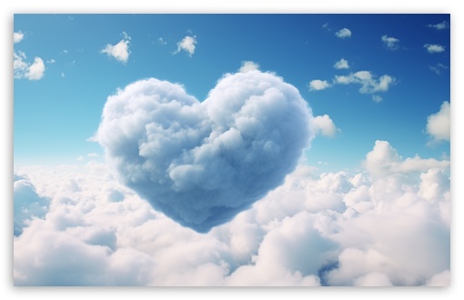 Valentine's Day Cloud Heart UltraHD Wallpaper for UHD 16:9 ; HD 16:9 ; UltraWide 21:9 24:10 ; Widescreen 16:10 5:3 ; Fullscreen 4:3 5:4 3:2 ; Tablet 1:1 ; Dual 4:3 5:4 3:2 ;