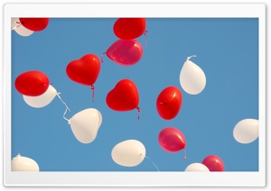 Valentines Day Heart Balloons Ultra HD Wallpaper for 4K UHD Widescreen desktop, tablet & smartphone