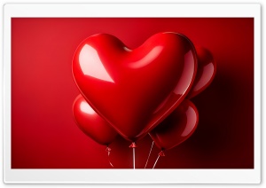 Valentines Day Heart Balloons Ultra HD Wallpaper for 4K UHD Widescreen Desktop, Lockscreen, Screensaver, TV, Tablet, Smartphone