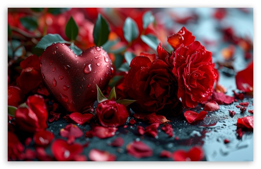 Valentine's Day Red Roses and Heart UltraHD Wallpaper for UHD 16:9 ; HD 16:9 ; UltraWide 21:9 24:10 ; Widescreen 16:10 5:3 ; Fullscreen 4:3 5:4 3:2 ; Tablet 1:1 ; Mobile 9:16 9:19.5 9:20 9:21 9:22 10:16 2:3 3:5 3:4 ; Dual 4:3 5:4 3:2 ;