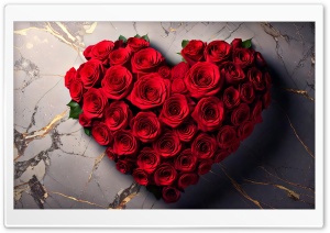 Valentines Day Roses Ultra HD Wallpaper for 4K UHD Widescreen Desktop, Lockscreen, Screensaver, TV, Tablet, Smartphone