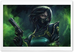 Valorant, Video Game, Viper, Green, Dark, Artwork 4K UHD Wallpaper for Widescreen and UltraWide Desktop, UltraHD TV, Smartphone, Tablet