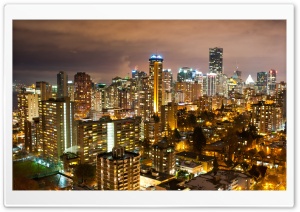 Vancouver Night Photography Ultra HD Wallpaper for 4K UHD Widescreen desktop, tablet & smartphone