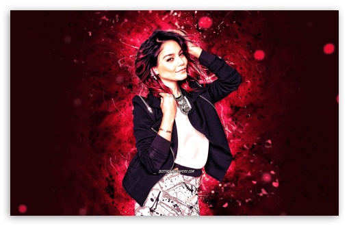 Vanessa Hudgens Purple Neon Lights Hollywood American Celebrity UltraHD Wallpaper for Widescreen 16:10 ;