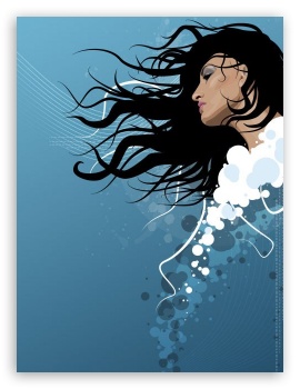 Vector Woman UltraHD Wallpaper for Mobile 3:4 ;